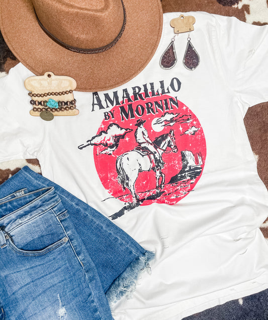 Amarillo By Mornin' Distressed Tee