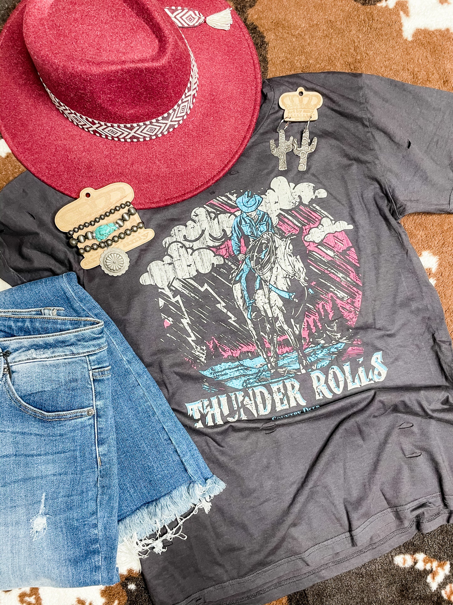 Thunder Rolls Distressed Tee